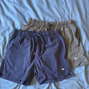 Fabletics 5 Inseam shorts Men’s Size M Navy Blue & Black (2 Pairs!)